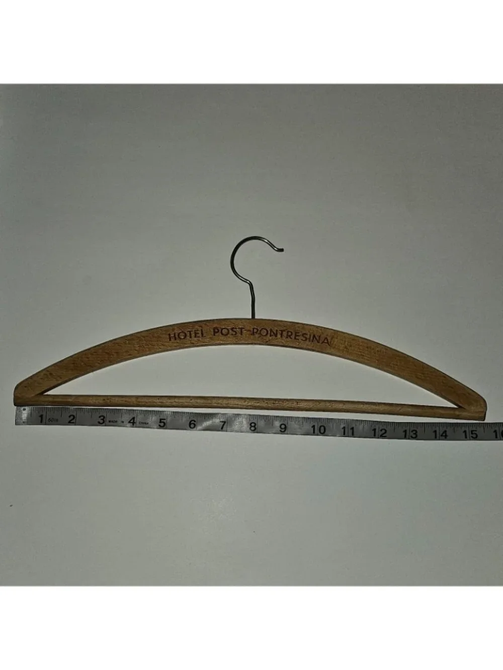 Hotel Post Pontresina Wooden Hanger Switzerland Souvenir 15.5